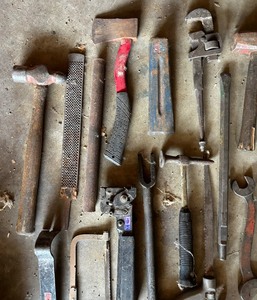 lot 340 image: Variety of Vintage Tools