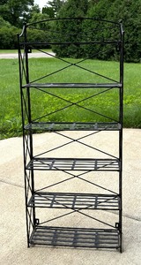 lot 347 image: Black Metal Shelf