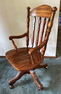 lot 356 image: Vintage Wooden Office Chair