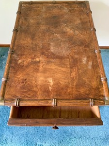 lot 106 image: Vintage  Mid-Century Bamboo Look Wood End Table  Night Stand