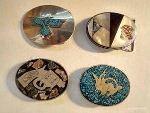 lot 5 image: Four Belt Buckles