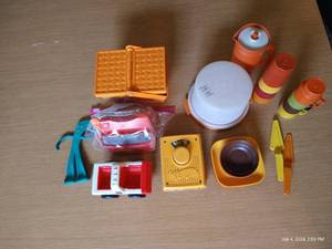 lot 15 image: Vintage Tupperware, Fisher Price, Gumbie Toys