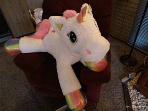 lot 31 image: Giant Plush Unicorn