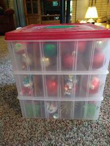lot 61 image: Christmas Ornaments & Tote