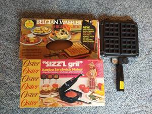 lot 122 image: Vintage Nordic Ware Waffle Iron & Oster Sandwich Maker