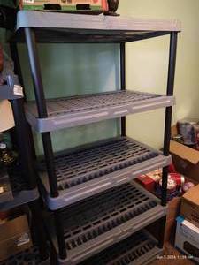 lot 204 image: Tall Plastic Shelf (Not Contents)