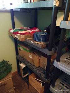 lot 205 image: Tall Plastic Shelf Unit (not contents)