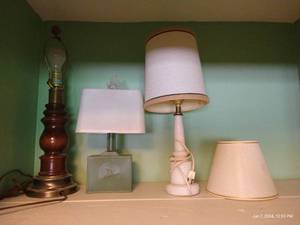 lot 219 image: Three Lamps & Extra Shade