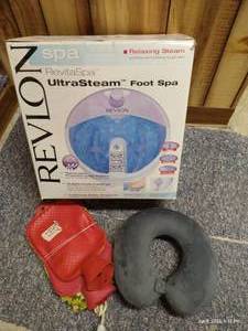 lot 265 image: Foot Spa. Hot Water Bottles, Heating Pad, Neck Pillow