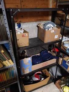 lot 300 image: Black Metal Shelf (Not Contents)