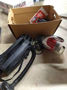 lot 306 image: Oreck XL Hand Vacuum w Attachments & Small Hand Vacuum