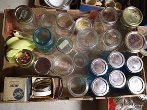 lot 308 image: Jars, Lids, Holder & Funnel