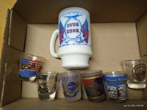 lot 316 image: Americana Shot Glasses & Mug