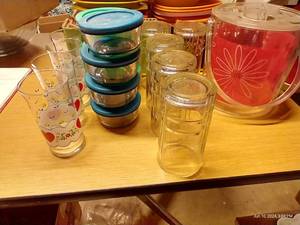lot 351 image: Ice Bucket, Anchor Bowls & Glasses