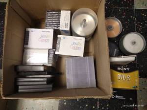 lot 411 image: NewUnused Cases, Cds, Dvd-Rs