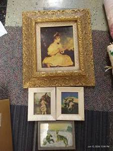 lot 420 image: Four Vintage Plastic Framed Art