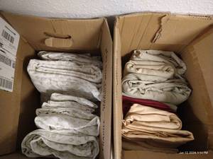lot 446 image: Two Boxes of Full Sheets, Flannel & Floral