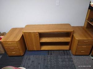 lot 450 image: Entertainment Table & Two End Tables