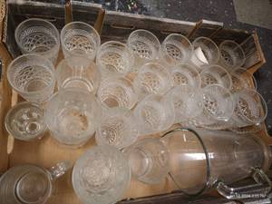 lot 487 image: Crystal, Glasses & Pitcher
