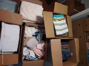 lot 507 image: Five Boxes Bath Towels, Etc