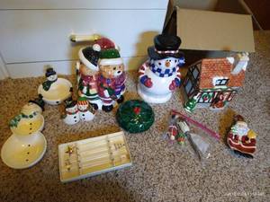 lot 548 image: Christmas Cookie Jars, Etc.