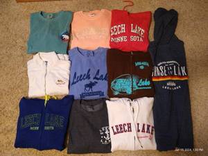 lot 568 image: (10) Leech Lake MN Sweatshirts & Hoodies