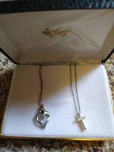 lot 583 image: (2) .925 Silver PendantNecklaces