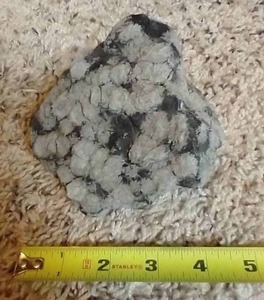 lot 602 image: Beautiful Snowflake Obsidian Chunk