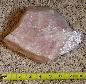 lot 603 image: Nice Rose Quartz Chunk