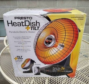 lot 615 image: Brand New Presto HeatDish  Tilt Parabolic Heater