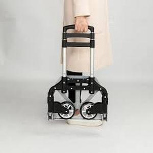 lot 32 image: 165 lbs. Capacity Aluminium Folding Dolly Push Hand Truck in Black