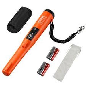 lot 75 image: VEVOR Metal Detector Pinpointer 4.5 in. IP68 Fully Waterproof Handheld Pin Pointer Wand Detection Depth 3 Modes LCD Screen