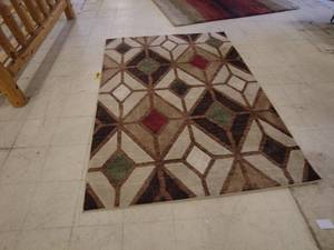 lot 12 image: Geometric Pattern Area Rug Lot