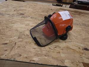 lot 20 image: Stihl Protective Helmet with Face Shield and Ear Muffs