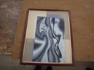 lot 52 image: Framed Abstract Artwork