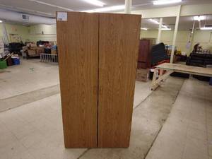 lot 85 image: Wooden Storage Cabinet with Shelves