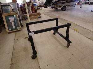 lot 105 image: Heavy-Duty Metal Cart with Casters