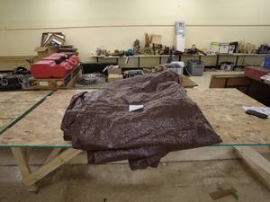 lot 131 image: Large Brown Heavy-Duty Tarp