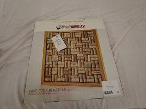 lot 136 image: Wine Enthusiast Wine Cork Board Kit 22 x 22
