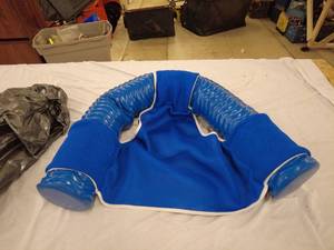 lot 146 image: Blue Lay-Down Massage Roll with Mesh Cover
