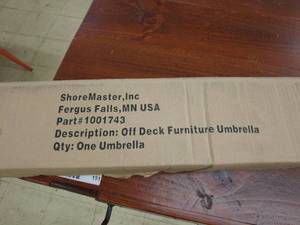 lot 152 image: ShoreMaster Off Deck Furniture Umbrella