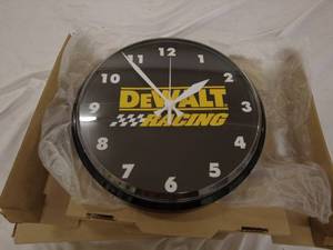 lot 168 image: DeWalt Racing Wall Clock