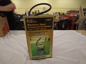 lot 184 image: Sears Best Craftsman Stainless Steel Compressed Air Sprayer 2-gal  7.6-liter