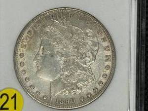 1890-S Morgan Silver Dollar IGS Graded AU58