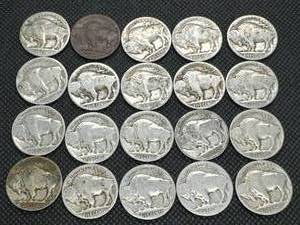 20 Dateless Buffalo Nickels