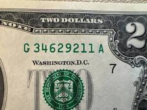5 Sequential $2 Bills