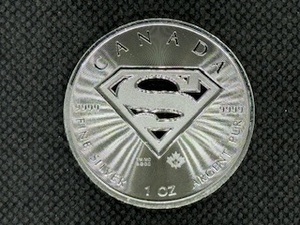 2016 BU One Ounce Silver Canada Superman Coin