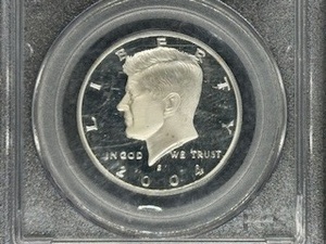 2004-S Proof Silver Kennedy Half Dollar PCGS Graded PR69 Deep Cameo PCGS Price Guide is $24