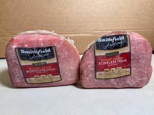 lot 46 image: B - Smithfield Hickory Smoked Boneless Sliced Ham - See Pictures for Lbs