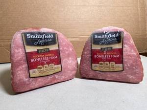 lot 249 image: B - Smithfield Hickory Smoked Boneless Sliced Ham - See Pictures for Lbs